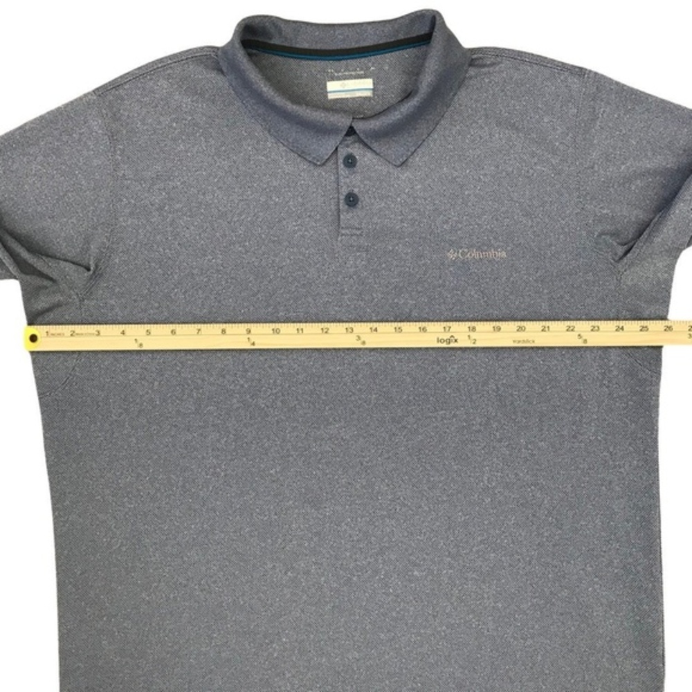 Columbia Polo Shirt Men's Size XXL Omni Shade Sun Protection Blue Golf Outdoor‎ - Picture 10 of 15